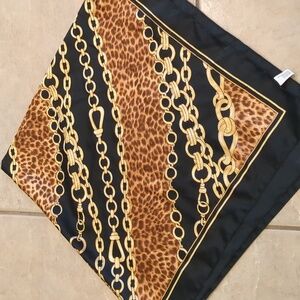 Vintage Equestrian Polyester Scarf 34x34